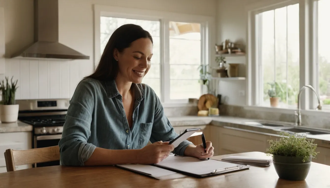 Homeowner reviewing a septic checklist at the kitchen table in the Milwaukee area